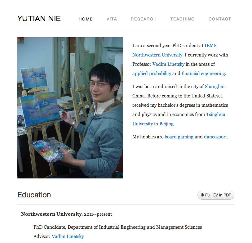 Yutian Nie | PhD Candidate at Northwestern University